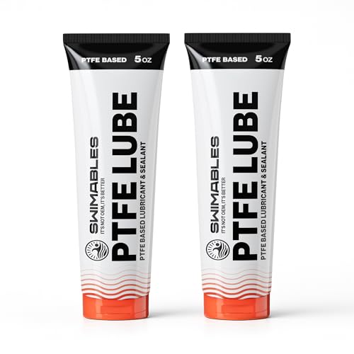 Swimables PTFE Lube 5oz - PFAS-Free Food-Grade Ceramic PTFE Grease for Pool Equipment, Plumbing Fixtures, RV Toilets, Marine Systems & Machinery - Waterproof Long-Lasting Multipurpose Grease - 2 Pack - size: 2 Pack