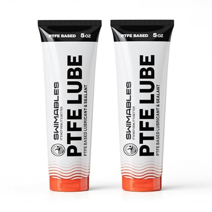 Swimables PTFE Lube 5oz - PFAS-Free Food-Grade Ceramic PTFE Grease for Pool Equipment, Plumbing Fixtures, RV Toilets, Marine Systems & Machinery - Waterproof Long-Lasting Multipurpose Grease - 2 Pack - size: 2 Pack