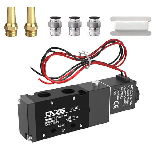 1/4"NPT Pneumatic Air Solenoid Valve DC24v 5 Way 4V210-08 - size: NPT 1/4"