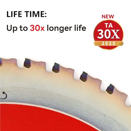 Dia 7-1/4" (184mm) 48-Tooth Arbor 5/8" Metal Cutting Circular Saw Blade, for Steel and Stainless Steel,The Cutting Head Uses a Special Anti-Heat Sticking Coating,FMB 7-1/4 inch 48-Tooth 5/8" -TA - size: Steel 7-1/4" 48T