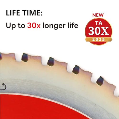 Dia 7-1/4" (184mm) 48-Tooth Arbor 5/8" Metal Cutting Circular Saw Blade, for Steel and Stainless Steel,The Cutting Head Uses a Special Anti-Heat Sticking Coating,FMB 7-1/4 inch 48-Tooth 5/8" -TA - size: Steel 7-1/4" 48T