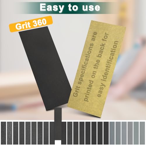 20PCS Sand Paper 360 Grit Sandpaper Sheets, 9 x 3.6 Inch Wet Dry Sandpaper Sheets, Sand Paper for Metal, Wood Furniture, Automotive and Crafts - color: K-360 Grit 20pcs