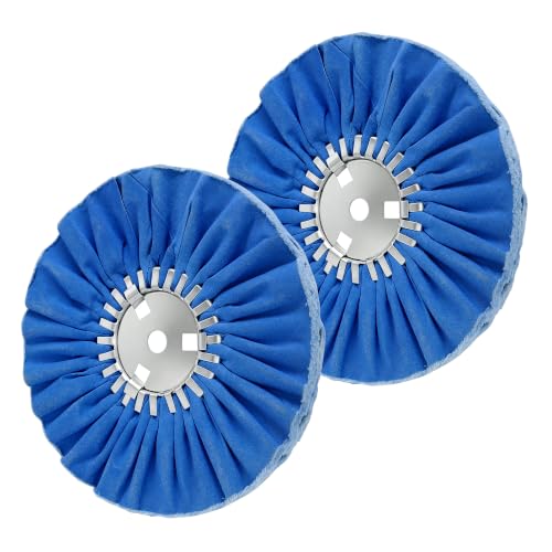 10" Blue Airway Buffing Wheel,5/8'' Arbor Hole,16 Plys/Coarse Polishing for Angle Grinder,2PCs - color: Coarse 2pcs