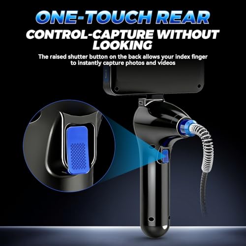 4-Way Articulating Borescope,1080P 8X Zoom 6.2mm Probe for Auto Engine - size: 4-Way 360°
