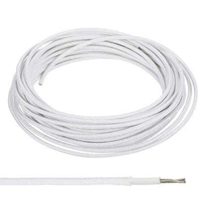 PATIKIL 9.8Ft 15AWG Electronic Wire, -30 to 200 Degrees Celsius Insulated High Temperature Resistant Electrical Flexible Silicone Cable for Lamp Boiler Heater, White - color: White, size: 15AWG