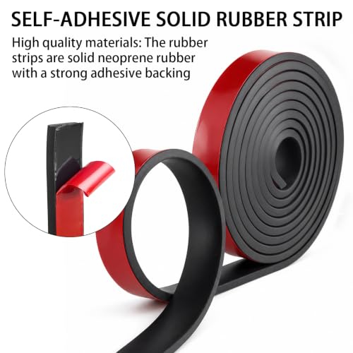 Self-Adhesive Solid Rubber Strip - 1" W x 1/4" T x 120" L - size: 1" Wide x 1/4" Thick x 10' Long