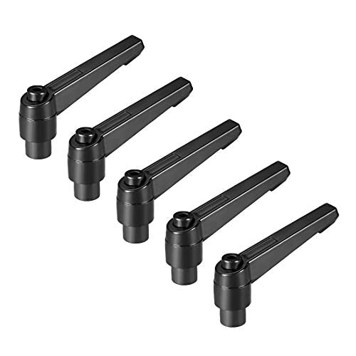 uxcell M8 Handle Adjustable Clamping Lever Thread Push Button Ratchet Female Threaded Stud 5 Pcs