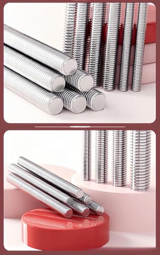 M6x 25mm Fully Threaded Rod 1mm Thread Pitch 304 Stainless Steel Right Hand Threaded Rods Bar Studs 20 Pcs - size: M6x25