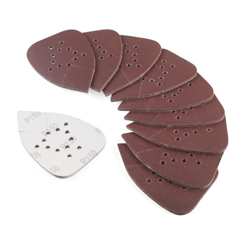 S SATC Mouse Sander Sandpaper 50PCS Mouse Sanding Pads 12 Holes Hook and Loop Sandpaper 150 Grit Detail Palm Sand Paper - style: 50 PCS 12 Hole 150 Grit