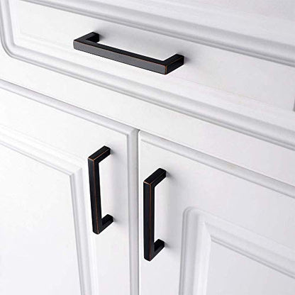KOOFIZO 10 Pack 3-3/4 in Oil Rubbed Bronze Cabinet Pulls Drawer Handle 1816 - color: Oil Rubbed Bronze, size: 3-3/4" CC - 10Pcs, style: Modern