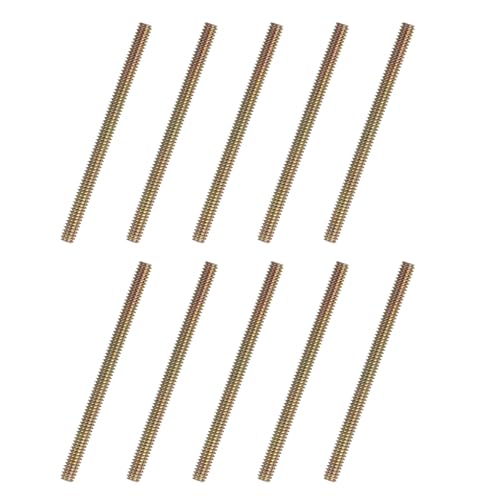 uxcell 10pcs Fully Threaded Rods 1/4x3-1/2 All Thread Studs Long Threaded Screw Carbon Steel for Furniture Garden Railing Mounting Assembly Fastening Frame Connection Colorful Zinc - size: 1/4x3-1/2"