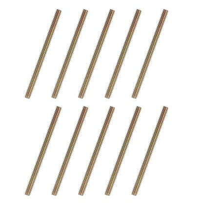 uxcell 10pcs Fully Threaded Rods 1/4x3-1/2 All Thread Studs Long Threaded Screw Carbon Steel for Furniture Garden Railing Mounting Assembly Fastening Frame Connection Colorful Zinc - size: 1/4x3-1/2"