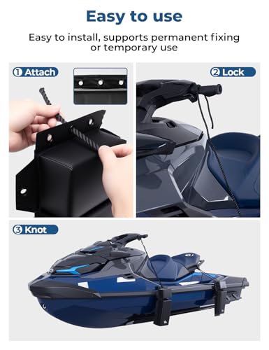 KEMIMOTO Boat Bumpers for Docking, Marine Dock Fender for Straight-Edge or Corner, Mounting Hardware Included, 2Pack PWC Fenders Boat Fenders Bumpers with 2 Ropes