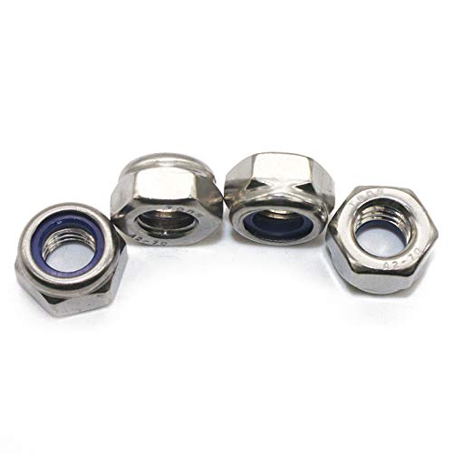 Fullerkreg M3 x 0.5mm Self-Locking Nylon Insert Hex Lock Nuts - size: M3 100Pcs