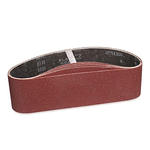 4x36 Inch Sanding Belts 80 Grit 5 Pack for Belt Sander - size: 80Grit-5Pack