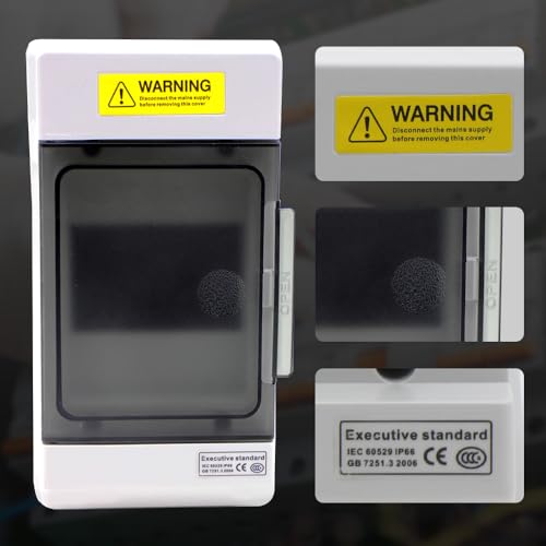 4 Way Outdoor Waterproof IP66 PC/ABS Alloy Plastic Circuit Breaker Box Power Distribution Protection Box for MCB Miniature Circuit Breaker with DIN Rail 4.13 x 3.94 x 7.68 inch - size: 4Way