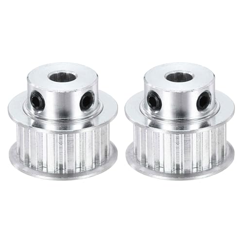MECCANIXITY 2 Pcs Aluminium Timing Pulley, XL 15 Teeth 8mm Bore Synchronous Wheel Timing Belt Pulley 5.08mm Pitch 11mm Slot Width for Belt, CNC Machine, 3D Printer - size: 8x5.08x11mm