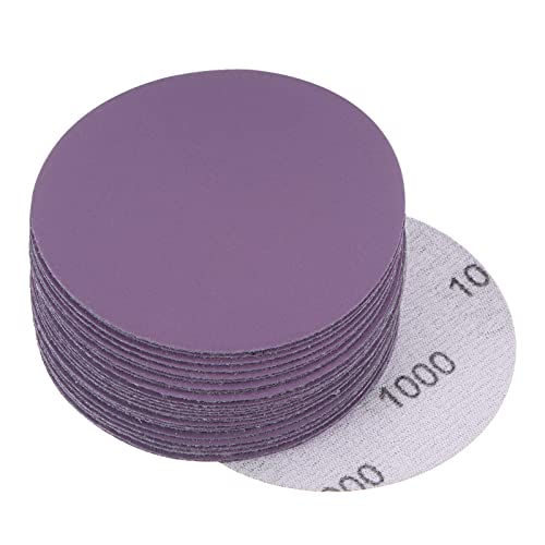 uxcell 30Pcs 3" Purple Sanding Discs 1000 Grits Hook and Loop Sand Paper - style: 1000 Grit