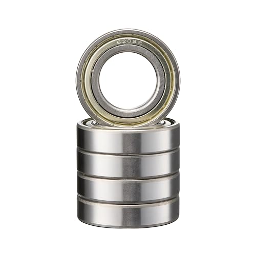 6209-ZZ Bearing 5 Pack Double Sealed Deep Groove Ball Bearings,45x85x19mm,Pre-Lubricated for High RPM ((ZZ, 6209) - size: 6209, style: ZZ
