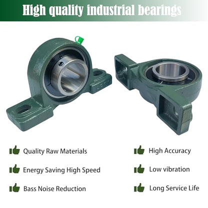 2 Pack UCP209-28 Pillow Block Bearing - 1-3/4" Mounted Pillow Block Bearings Solid Cast Iron Base - Self Alignment (209) - style: UCP209-28