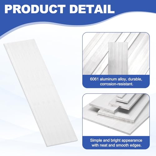 uxcell Square Aluminum Flat Bar with Gloves 0.12"x4"x10"/3x100x254mm - size: 0.12" x 4" x 10"/3 x 100 x 254mm