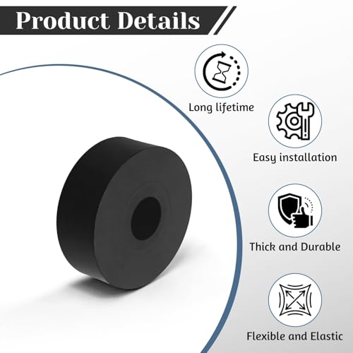 8 PCS Multi Purpose Rubber Spacer, 1-9/16" OD x 1/2" ID x 3/5" Thickness - size: 1-9/16" OD x 1/2" ID x 3/5" Thickness
