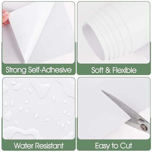 ToLanbbt Self Adhesive EVA Foam Roll, 3/8” Thick, 12” x 59” White Closed Cell EVA Foam Sheets, Weatherproof Soundproof Padding for Automotive, Cabinet, Furniture, Crafts, DIY - color: White, size: 12 in x 59 in x 3/8 in