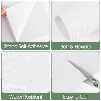 ToLanbbt Self Adhesive EVA Foam Roll, 3/8” Thick, 12” x 59” White Closed Cell EVA Foam Sheets, Weatherproof Soundproof Padding for Automotive, Cabinet, Furniture, Crafts, DIY - color: White, size: 12 in x 59 in x 3/8 in
