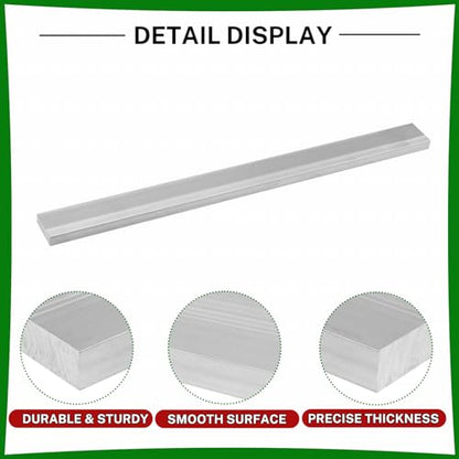 6061 Aluminum Flat Bar, 0.3" Thickness X 1" Width X 12" Length Aluminum Flat Plate, Solid Aluminum Bar for Crafting, Industrial Building - size: 0.3" X 1" X 12"