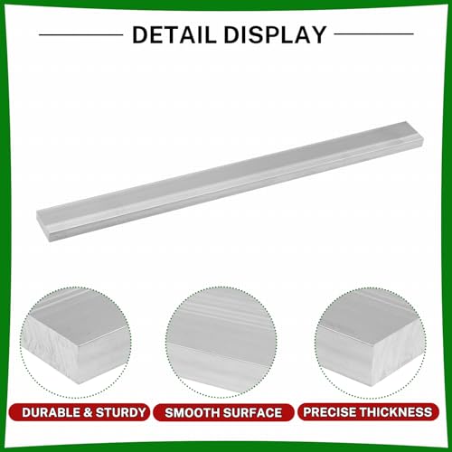 6061 Aluminum Flat Bar, 0.6" Thickness X 1" Width X 12" Length Aluminum Flat Plate, Solid Aluminum Bar for Crafting, Industrial Building - size: 0.6" X 1" X 12"