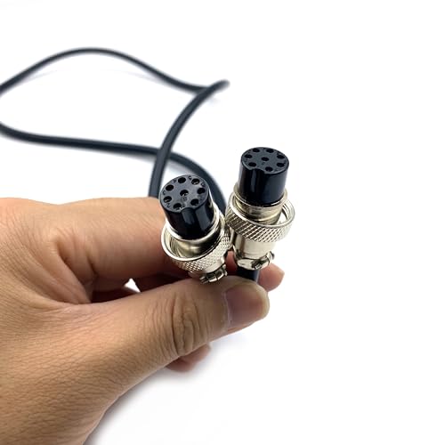 3.28 ft GX20 8 Pin Double Female Cable, GX20 8Pins Female to Female Head Aviation Cordset Electrical Connector Panel Mount Circular Metal Adapter Cordset for Ships 5A 200V 20AWG (1meter) - size: GX20 8Pin