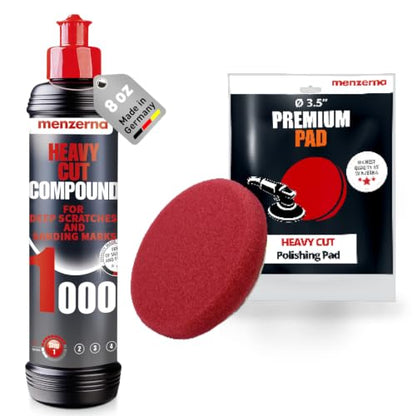 menzerna Deep Scratch Remover Kit I Car polishing Set for Vehicles - color: 8oz