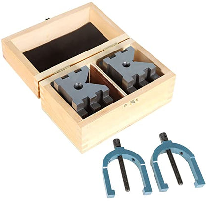 2-3/8 x 2-3/4 In x 2 In Multi-Use V-Block and Clamp Machinist Set