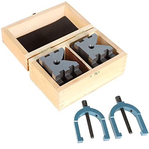2-3/8 x 2-3/4 In x 2 In Multi-Use V-Block and Clamp Machinist Set