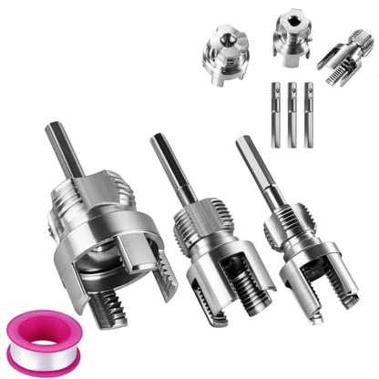 3PCS PVC Pipe Threader Kit for Drill - style: 3