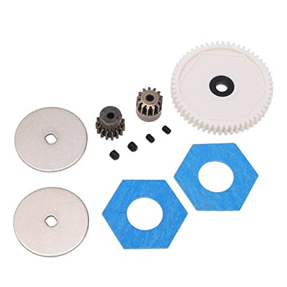 Metal 56T Spur Gear, Small Lightweight Gear Set with 13T 15T Gears for Axial SCX10 RC Crawler Car, Strong Wear (White) - color: White