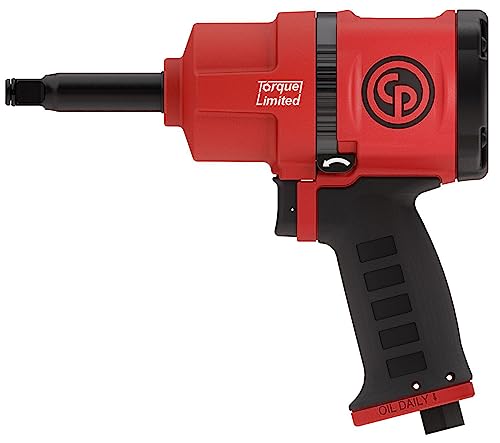 Chicago Pneumatic CP7748TL-2-1/2 Inch Air Impact Wrench with 2 Inch Extended Anvil, Torque Limited, Pistol Handle, Max Torque Reverse Output 960 ft.lbs / 1300 Nm - 7000 RPM, Twin Hammer - size: 2-Inch Extended Anvil - Torque Limited, style: New Version