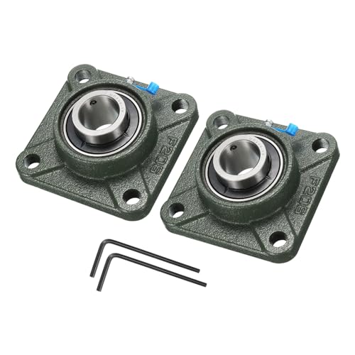 uxcell 2pcs UCF206-18 Pillow Block Bearings 1-1/8 in Bore Self Alignment - size: UCF206-18