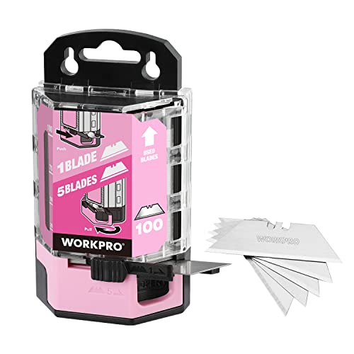 WORKPRO 100-Pack Utility Knife Blades - style: SK5(pink)