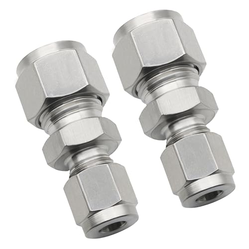 Stainless Steel 304 Compression Reducer Union 14mm OD x 10mm OD 2pc - size: 10mmx14mm OD