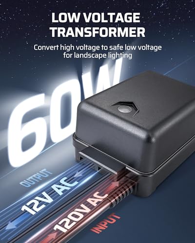 DEWENWILS 60W Low Voltage Landscape Transformer with Photocell Sensor