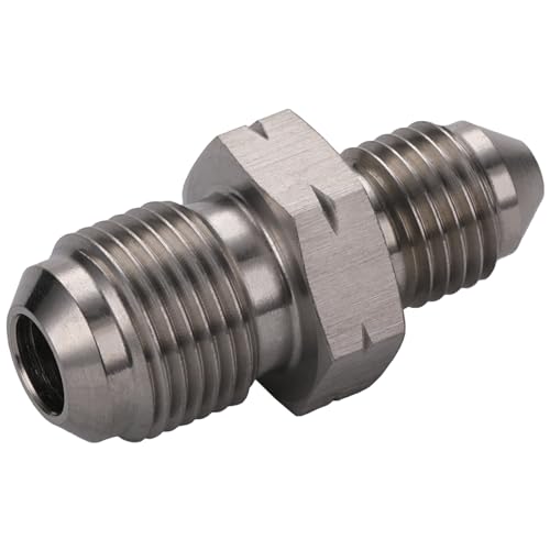 3AN Male to M12x1.0 Male Stainless Steel Brake Clutch Fuel Oil Fitting Adapter Coupler - size: 3AN to M12x1.0