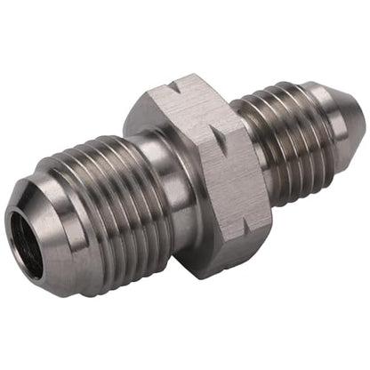 3AN Male to M12x1.0 Male Stainless Steel Brake Clutch Fuel Oil Fitting Adapter Coupler - size: 3AN to M12x1.0