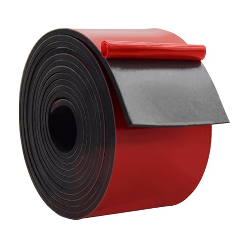 DOBTIM Solid Neoprene Rubber Strips with Adhesive Backing 1/8 (.125)" Thick x 3" Wide x 10' Long, Self Adhesive Rubber Sheets, Rolls & Strips for DIY Gaskets Crafts Pads Seals Warehouse Flooring - size: 3" X 10', style: .125" thick (Adhesive）