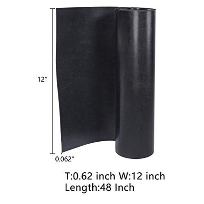 TORRAMI Neoprene Rubber Sheet Roll 1/16 (.062) Inch Thick x 12 Inch Wide x 48 Inch Long for DIY Gaskets, Pads, Seals, Crafts, Flooring,Cushioning of Anti-Vibration, Anti-Slip - size: 12" Wide X 48" Long, style: 1/16 (.062)" Thick