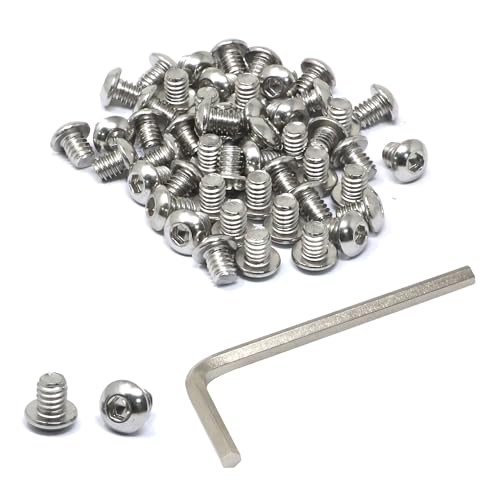 iexcell 50 Pcs 1/4-20 x 5/16" Stainless Steel 304 Hex Socket Button Head Cap Screws Bolts Kit - size: 1/4-20 x 5/16"