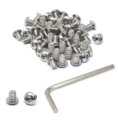 iexcell 50 Pcs 1/4-20 x 5/16" Stainless Steel 304 Hex Socket Button Head Cap Screws Bolts Kit - size: 1/4-20 x 5/16"
