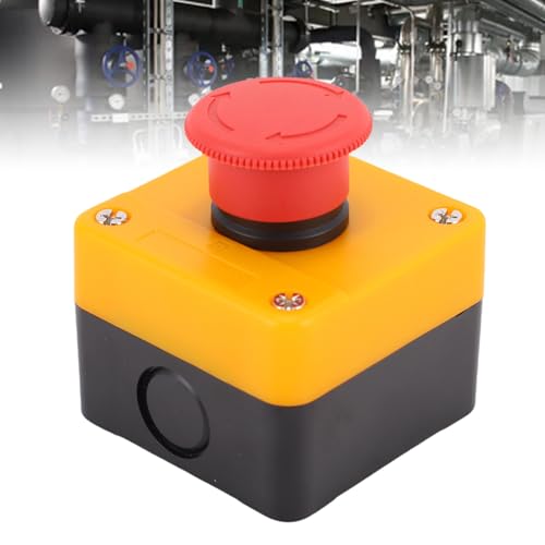 Eujgoov Emergency Stop Push Button Switch Station, ABS Housing Emergency