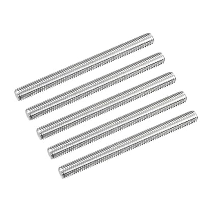 TOP-VIGOR 5Pcs M8-1.25 x 90mm Length Fully Threaded Rod, 304 Stainless Steel Right Hand Threaded Rods, Fully Studding Rod Bar for Anchor Bolts, Clamps, Hangers and U-Bolts - size: M8x90mm, 5pc