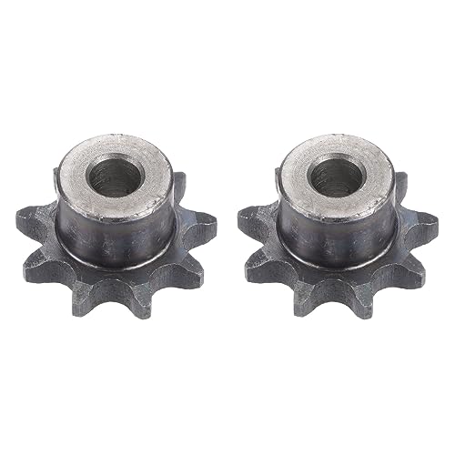 uxcell Chain Roller Sprocket, 10mm Bore 1/2" Pitch 9 Tooth Single Strand Type B Chain Sprocket, A3 Carbon Steel Roller Chain Sprocket for ISO 08B Chain, 2Pcs - size: 41mmx10mm